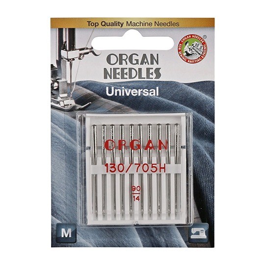 Иглы для БШМ ORGAN BL 130/705H Универсальные №90 (уп.10шт)0